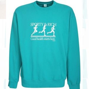 Sporty & Rich Runner Club Crewneck Sweatshirt